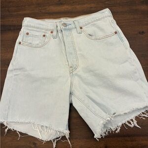 Levi's Light Wash Denim Jean Shorts